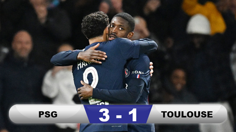 Kết quả PSG 3-1 Toulouse: Ngày thăng hoa của Dembele