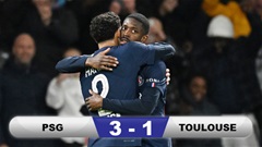Kết quả PSG 3-1 Toulouse: Ngày thăng hoa của Dembele