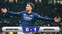 Kết quả Sporting Lisbon 0-1 Arsenal: Chiến thắng ở phút bù giờ