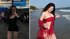 Hot girl phòng gym Trâm Anh khoe dáng khét lẹt với bikini