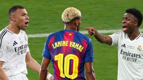 Lamine Yamal khiến cả Kylian Mbappe lẫn Vinicius phải cúi đầu