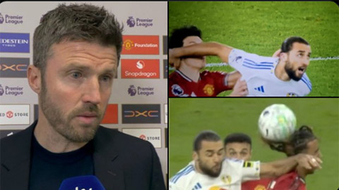 Carrick giận dữ công kích trọng tài sau tấm thẻ đỏ của Martinez 