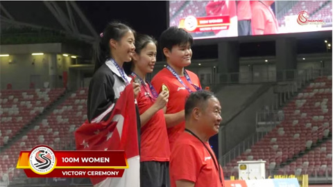 Phùng Thị Huệ giành HCV 100m giải điền kinh Singapore 2026