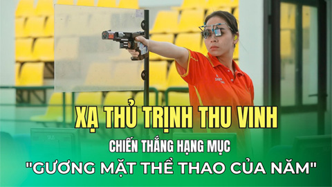 Xạ thủ Trịnh Thu Vinh được vinh danh ‘Gương mặt thể thao của năm’