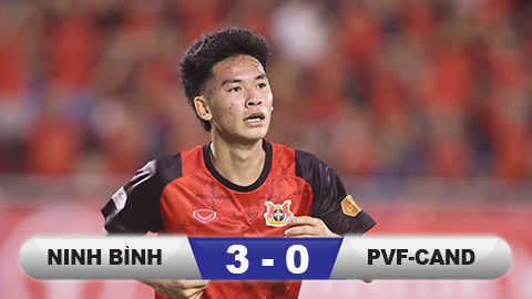 Kết quả Ninh Bình 3-0 PVF-CAND: Bám đuổi ngôi đầu
