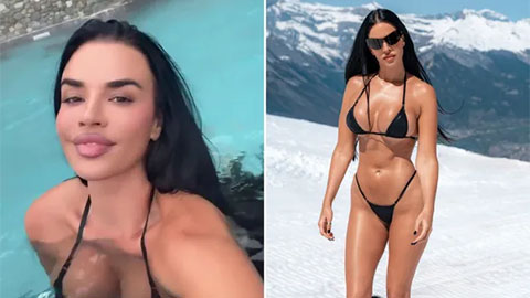 Ivana Knoll gây sốt khi diện bikini trên tuyết