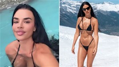 Ivana Knoll gây sốt khi diện bikini trên tuyết