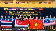 Bóng bàn Việt Nam giành 4 HCĐ tại giải trẻ Đông Nam Á