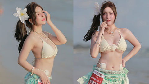 'Thánh nữ đường chạy' gây sốt tại Bikini Run Chanthaburi 2026