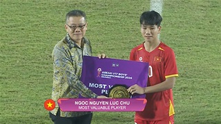 Nguyễn Lực nhận giải thưởng cầu thủ xuất sắc nhất giải U17 ĐNÁ