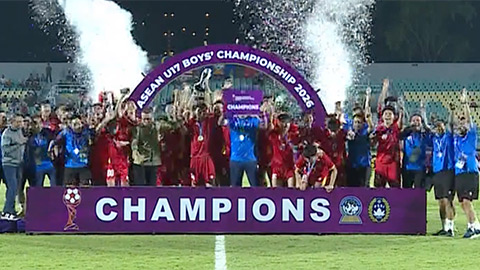 U17 Việt Nam được thưởng 1,1 tỷ đồng sau chức vô địch Đông Nam Á