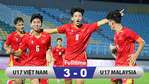 Kết quả U17 Malaysia 0-3 U17 Việt Nam: Vô địch xứng đáng 