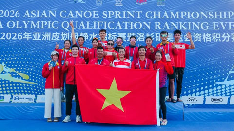 Canoeing Việt Nam giành 5 huy chương ở giải vô địch châu Á 2026, mở ra cơ hội giành vé dự Olympic 2028