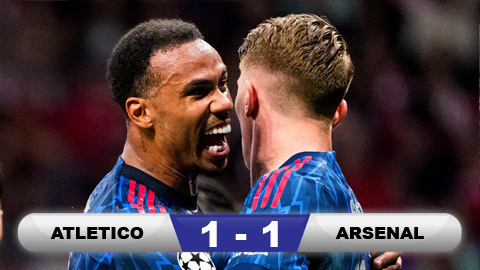 Kết quả Atletico 1-1 Arsenal: Bất phân thắng bại