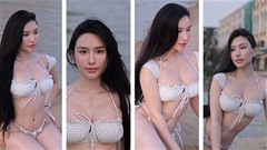 Mỹ nhân phòng gym Trang Lê đẹp mê hồn với bikini
