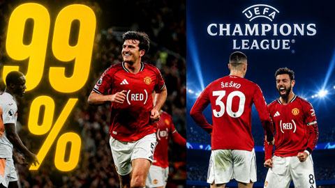 Lý do MU “ngồi không” mà 99% giành vé dự Champions League