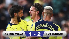 Kết quả Aston Villa 1-2 Tottenham: Spurs thoát nhóm nguy hiểm