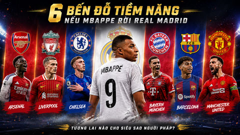 6 CLB đủ sức 'giải cứu' Kylian Mbappe