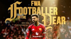 Bruno Fernandes giành giải Cầu thủ hay nhất năm của FWA
