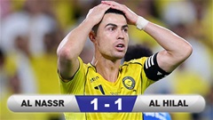 Kết quả Al Nassr 1-1 Al Hilal: Tiến sát ngôi vương