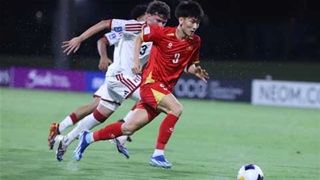 U17 Việt Nam nhận bàn thua ngay ở giây thứ 25 trước U17 UAE