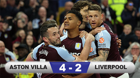 Aston Villa đè bẹp Liverpool, giành vé dự Champions League