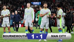 Kết quả Bournemouth 1-1 Man City: The Citizens dâng cúp cho Arsenal