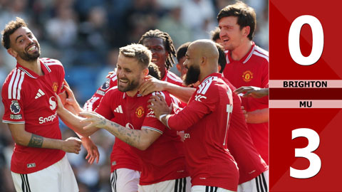 Highlight Brighton vs MU: 0-3 (vòng 38 ngoại hạng Anh 2025/26)