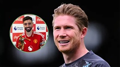 De Bruyne tiếc nuối vì kỷ lục kiến tạo bị Bruno Fernandes phá