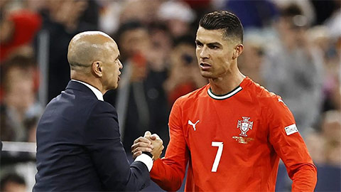 Roberto Martinez dè chừng với Cristiano Ronaldo