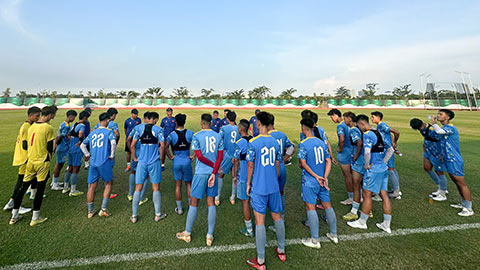 U19 Việt Nam bước vào bài test đầu tiên trên đất Indoensia