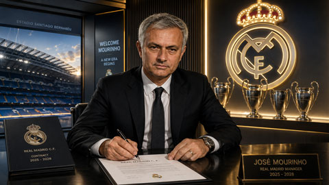 Jose Mourinho ký hợp đồng 3 năm với Real Madrid