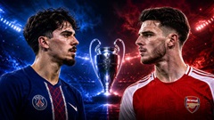 Vitinha vs Rice: Cuộc chiến trung tuyến định đoạt ngôi vương Champions League
