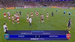Trực tiếp PSG 1-1 Arsenal: Hai đội bước vào loạt sút luân lưu