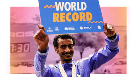 Yomif Kejelcha, Gout Gout được công nhận kỷ lục thế giới