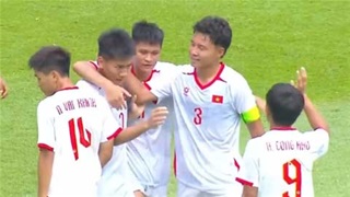 Đến lượt Duy Khang ghi bàn đào sâu cách biệt: (Trực tiếp U19 Việt Nam 4-0 U19 Myanmar)
