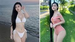 Hot gymer Lệ Đặng mặc bikini khoe body miễn chê