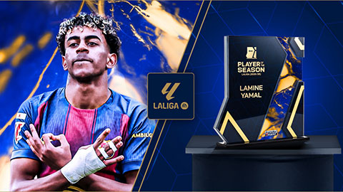 Lamine Yamal được vinh danh Cầu thủ xuất sắc nhất La Liga 2025/26
