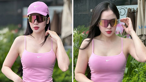 'Nữ thần chạy bộ' Loan Barbie gây sốt khi khoe body với đồ tập màu tím