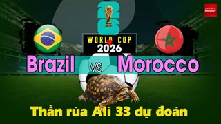 Thần Rùa Ali 33 dự đoán: Brazil vs Morocco (Vòng bảng World Cup 2026)
