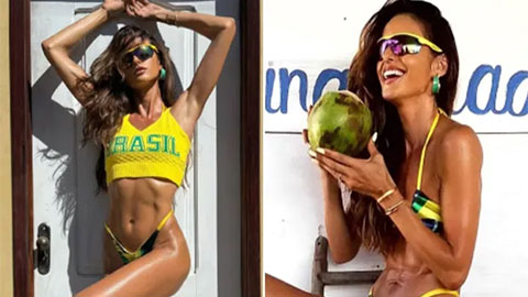 Siêu mẫu Izabel Goulart ủng hộ Brazil bằng bộ ảnh nóng bỏng