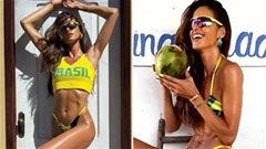 Siêu mẫu Izabel Goulart ủng hộ Brazil bằng bộ ảnh nóng bỏng