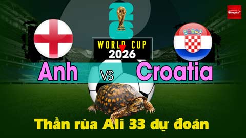 Thần Rùa Ali 33 dự đoán: Anh vs Croatia (Vòng bảng World Cup 2026)