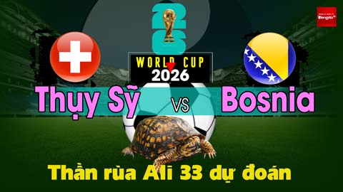 Thần Rùa Ali 33 dự đoán: Thụy Sỹ vs Bosnia (Vòng bảng World Cup 2026)