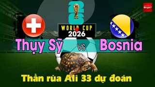 Thần Rùa Ali 33 dự đoán: Thụy Sỹ vs Bosnia (Vòng bảng World Cup 2026)