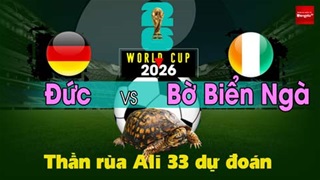 Thần Rùa Ali 33 dự đoán: Đức vs Bờ Biển Ngà (Vòng bảng World Cup 2026)