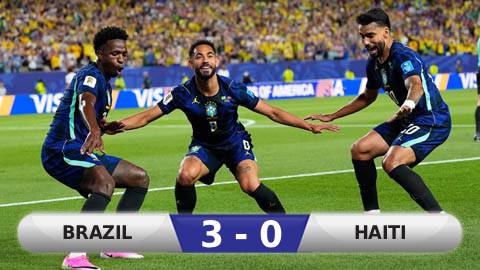Vinicius và Cunha đưa Brazil lên ngôi đầu bảng C