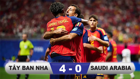 Kết quả Tây Ban Nha 4-0 Saudi Arabia: Cách biệt về đẳng cấp