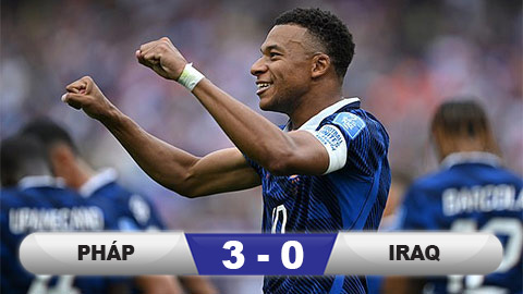 Kết quả Pháp 3-0 Iraq: Mbappe và Dembele tỏa sáng