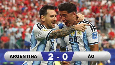 Messi lại 'làm tất ăn cả', Argentina giành vé vào vòng 1/16